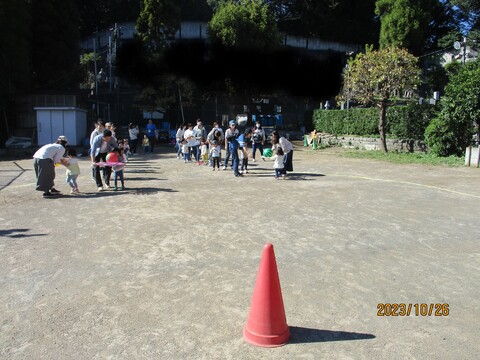 すいかチームいちごチーム、がんばれー