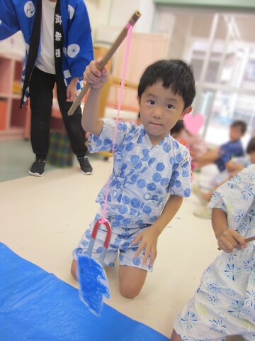 「釣れたよ〜！」