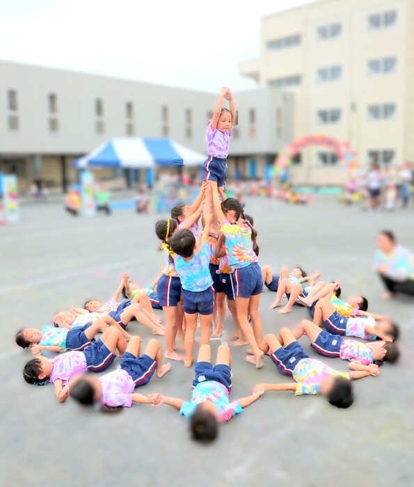 年長組による組体操☆(運動会）