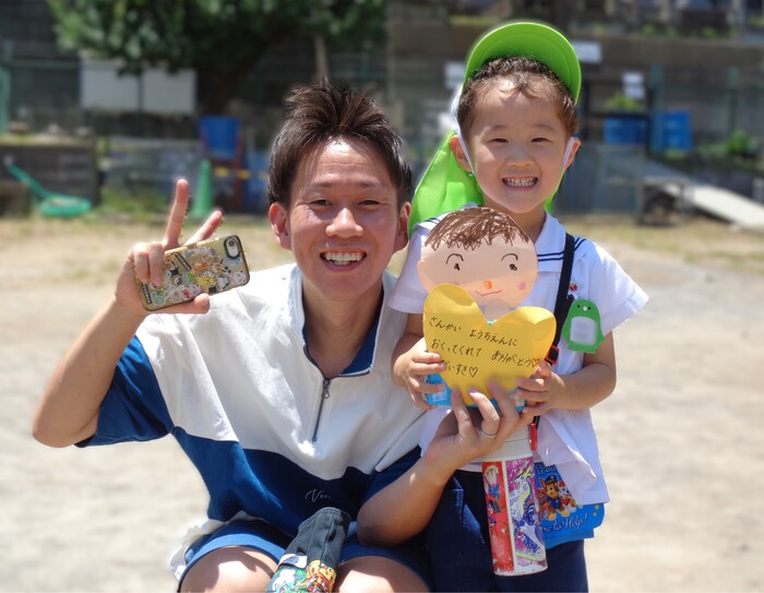 大好きなお父さんと☆(父の日参観)